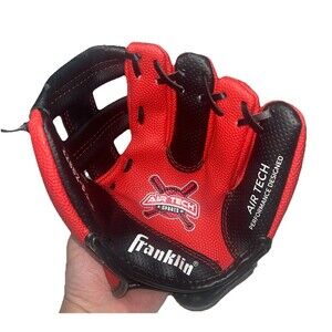 Franklin Air Tech Baseball Glove Kids Youth 8.5” - Red Black 22882 Soft RHT